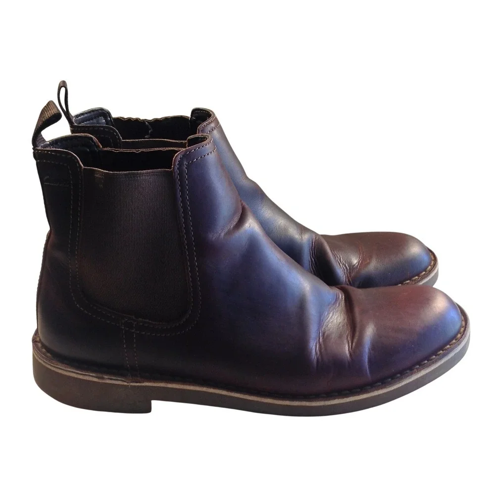 Clarks Chelsea Boots Men's Size 10.5 Brown Leather Ankle Boots Asking price: $45